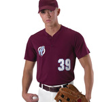 Men's Baseball Two Button Henley Jersey