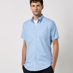 Kustom Kit Short Sleeve Slim Fit Oxford Shirt