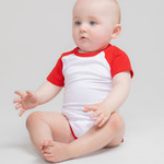 Larkwood Essential Short Sleeve Baby Baseball Bodysuit