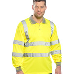 Portwest Hi-Vis Long Sleeve Polo Shirt