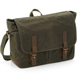 Quadra Heritage Waxed Canvas Messenger Bag