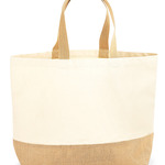 Westford Mill Jute Base Canvas Tote XL Bag