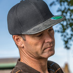 Bronx glitter flat peak snapback cap