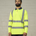 Pro RTX High Visibility Long Sleeve Polo Shirt
