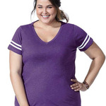 Women's Curvy Collection Vintage Football T-Shirt