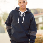 Men's Sport Lace Colorblocked Fleece Hooded Sweatshirt