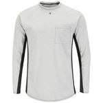 Men's Long Sleeve FR Two-Tone Base Layer with Concealed Chest Pocket - EXCEL FR