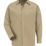 Men's Concealed-Gripper Pocketless Work Shirt