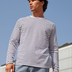 Unisex long-sleeved striped T