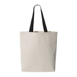 11L Canvas Tote with Contrast-Color Handles