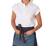 Denim Waist Apron with Contrasting Pocket