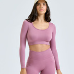 "Women's TriDri® ribbed seamless "3D fit" crop top"