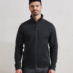 Men's spun dyed sustainable zip-through sweatshirt