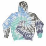 Unisex Tie-Dyed Cloud Inside-Out Fleece Hooded Sweatshirt