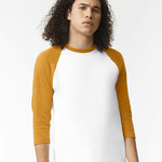 Unisex CVC Three-Quarter Sleeve Tee