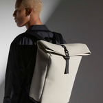 Matte PU Roll-Top Backpack