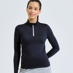Women’s TriDri® recycled long sleeve brushed back ¼ zip top