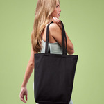 Recycled premium canvas ‘flat base’ shopper