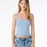 Bella Ladies Micro Rib Spaghetti Strap Tank Top