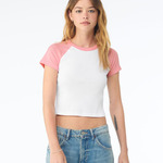 Bella Ladies Micro Rib Raglan Baby T-Shirt