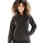 Result Recycled Ladies Three Layer Printable Hooded Soft Shell Jacket