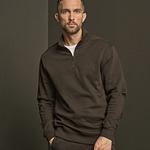 Tee Jays Ribbed Interlock Half Zip Sweatshirt