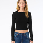 Women’s micro rib long sleeve baby t-shirt