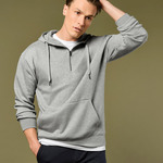 Regular fit 1/4 zip hoodie